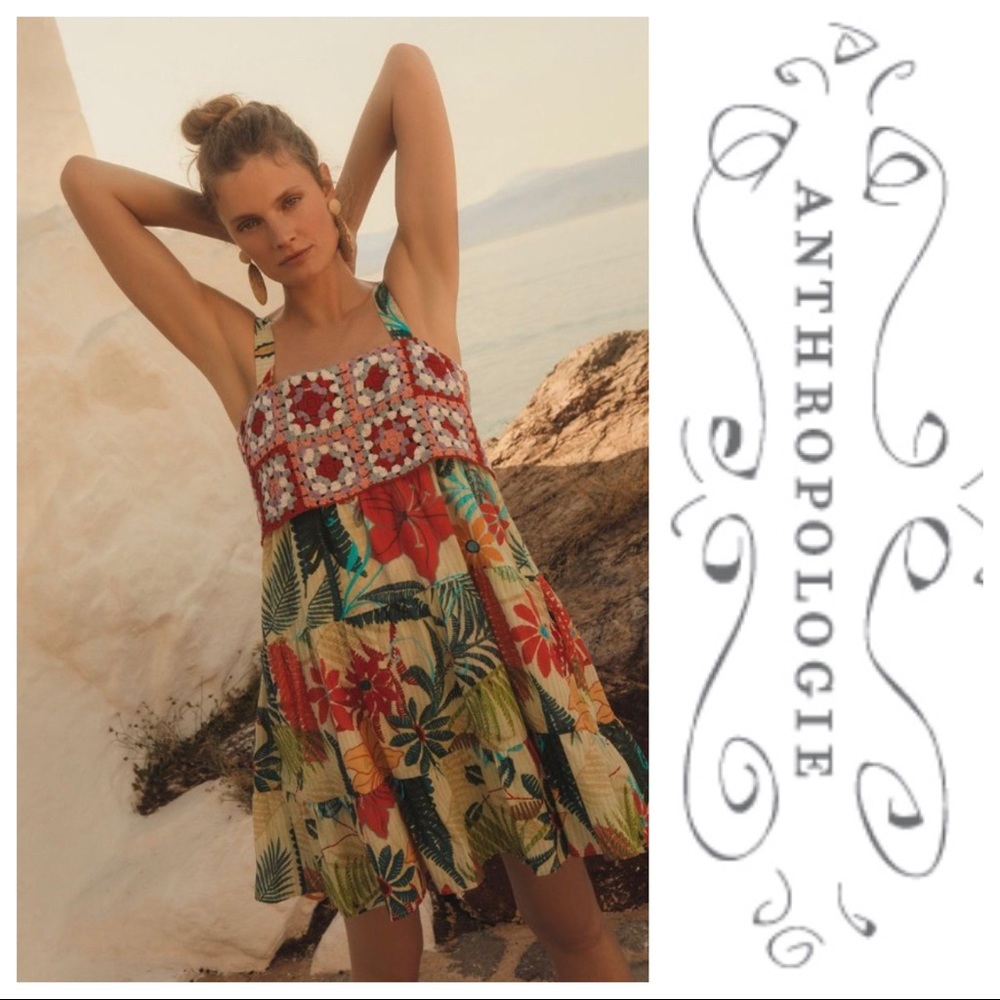 NWT Farm Rio Crochet Mini Dress